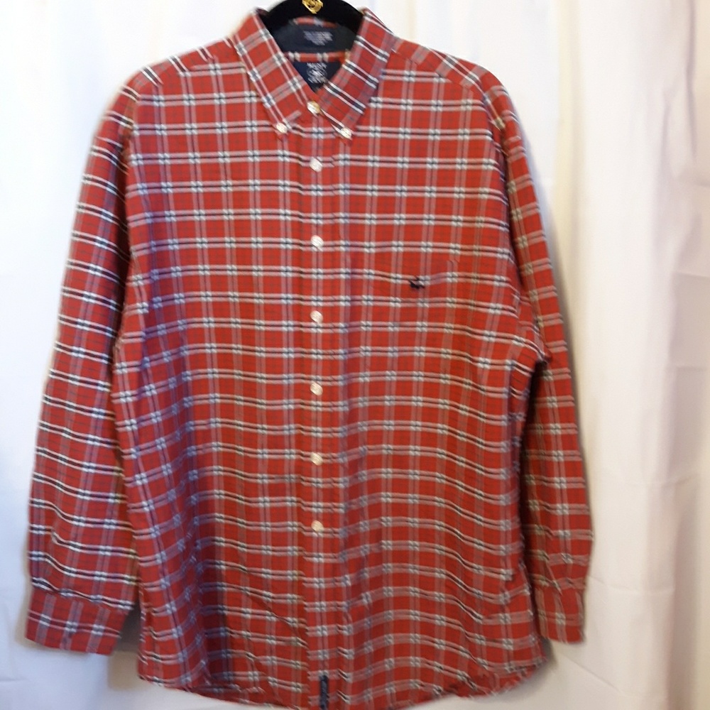 Hunt Club button up long sleeve red plaid shirt